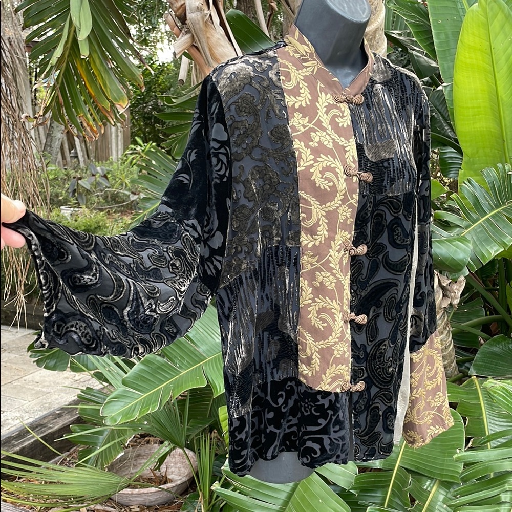 Citron collection, burnout, velvet and brocade, traditional Chinese styl…